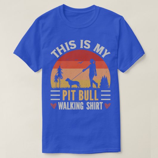 ピットブル歩く1 Tシャツ (デザイン正面)