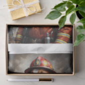 ピットブル犬が消防士として繁殖する 薄葉紙 (ギフト)