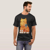 ピットブル犬とコイカープタトゥー私はArの仕事 Tシャツ (正面フル)