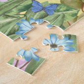 ピットブル犬と花春 ジグソーパズル (側面)