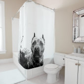 ピットブル犬のシャワー・カーテン シャワーカーテン (インサイチュ)
