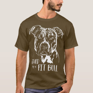 ピットブル犬のママ犬のことわざTシャツに愛される Tシャツ