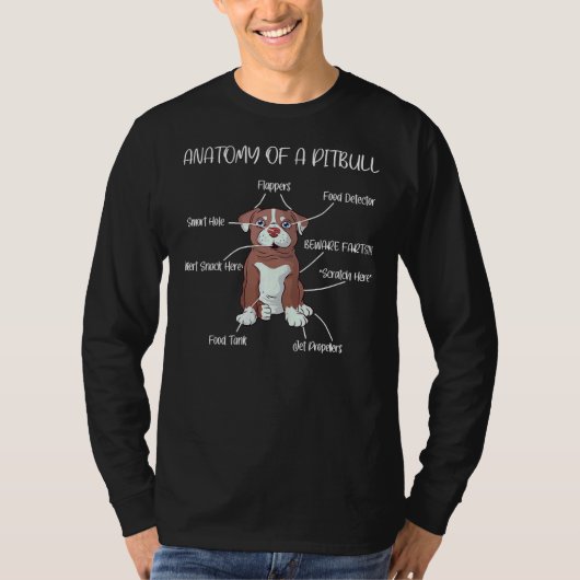 ピットブル犬の恋人の解剖学58 Tシャツ (正面)