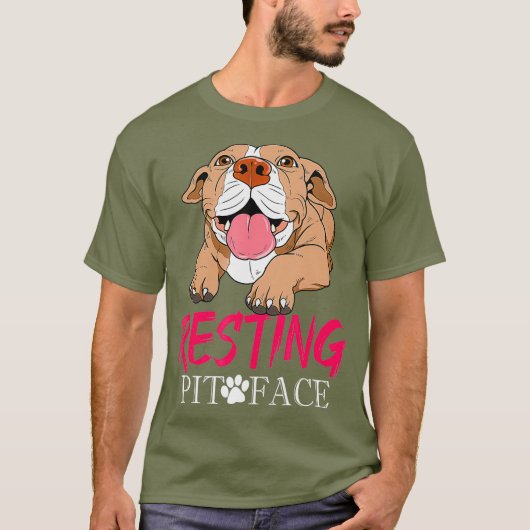 ピットブル犬の愛犬の救出 Tシャツ (正面)