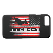 ピットブル犬の旗のアメリカの電話箱のピット・ブルのギフト Case-Mate iPhoneケース (裏面(横))
