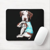 ピットブル犬タトゥー私は母の母の日恋人を愛する マウスパッド (マウス)