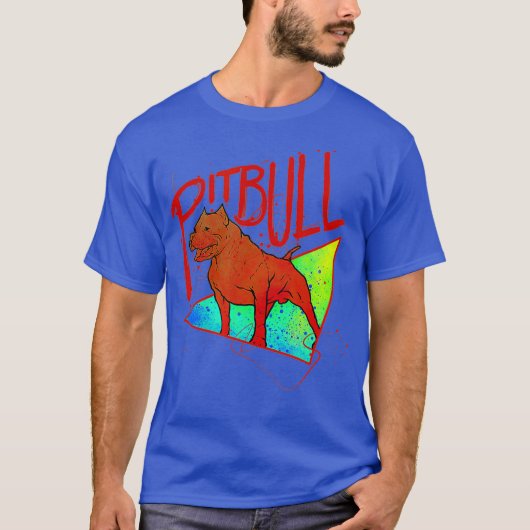 ピットブル犬レスキュー犬の恋人 Tシャツ (正面)