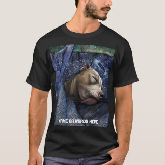 ピットブル犬悔やみや弔慰損の追悼ノートカード Tシャツ