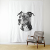 ピットブル犬顔 タペストリー (インサイチュ)