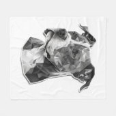 ピットブル犬顔 フリースブランケット (正面(横))