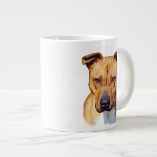ピットブル犬 ジャンボコーヒーマグカップ