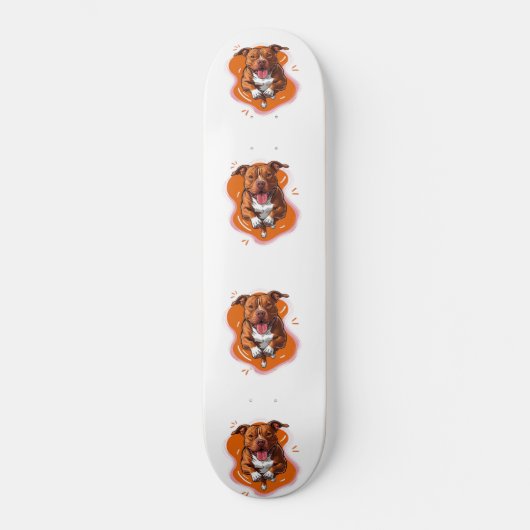 ピットブル犬 スケートボード (正面)