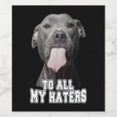 ピットブル犬 ワインラベル (シングルラベル)