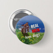 ピットブル犬 缶バッジ (正面&裏面)