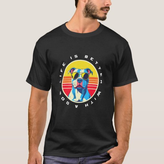 ピットブル犬 Tシャツ (正面)