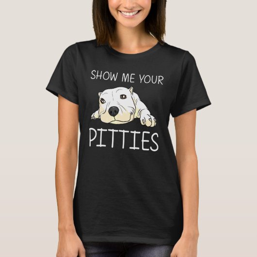 ピットブル男性へウィメンペットイヌ犬パピー動物 Tシャツ (正面)