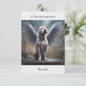 ピットブル白人記念詩名前をカスタムする悔やみや弔慰 サンキューカード (スタンド正面)