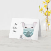 ピットブル着用顔マスク カード (黄色い花)