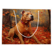 ピットブル紅葉秋インスパイア ラージペーパーバッグ (裏面)