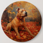 ピットブル紅葉秋インスパイア 缶バッジ (正面)