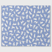 ピットブル紙吹雪転がブルー ラッピングペーパー (フラット)