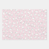 ピットブル紙吹雪 – アクアミント、ピンク、パープルパステル ラッピングペーパーシート (正面3)