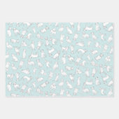 ピットブル紙吹雪 – アクアミント、ピンク、パープルパステル ラッピングペーパーシート (正面2)