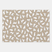 ピットブル紙吹雪 – セージ、タン、ピーチラッピングPape ラッピングペーパーシート (正面3)