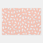 ピットブル紙吹雪 – セージ、タン、ピーチラッピングPape ラッピングペーパーシート (正面2)