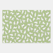 ピットブル紙吹雪 – セージ、タン、ピーチラッピングPape ラッピングペーパーシート (正面)