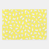 ピットブル紙吹雪 – 赤、青、黄 ラッピングペーパーシート (正面3)