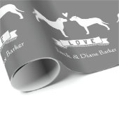 ピットブル結婚ズ対カスタム文字 ラッピングペーパー (ロールコーナー)