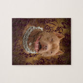 ピットブル茶色の部族の刺青 ジグソーパズル (横)