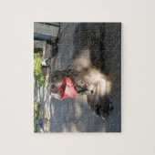 ピットブル薄く水っぽい犬のキスのパズル ジグソーパズル (縦)