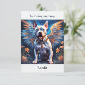 ピットブル記念詩名前をカスタムする悔やみや弔慰 サンキューカード (スタンド正面)