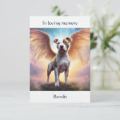 ピットブル記念詩名前をカスタムする悔やみや弔慰 サンキューカード (スタンド正面)