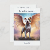 ピットブル記念詩名前をカスタムする悔やみや弔慰 サンキューカード (正面/裏面)