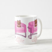 ピットブル電力:sipおよびスマイルと漫画ツイスト コーヒーマグカップ (正面右)