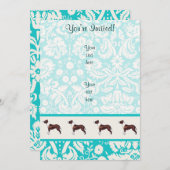 ピットブル；かわいい 招待状 (正面/裏面)