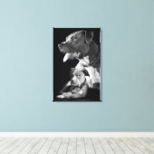 ピットブル キャンバスプリント (インサイチュ (ウッドフロア))