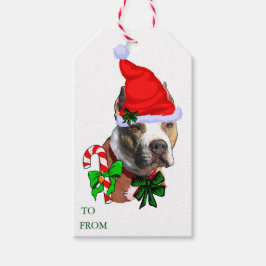 ピットブル クリスマス ギフトタグ