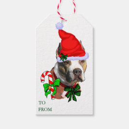 ピットブル クリスマス ギフトタグ