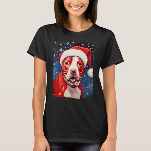 ピットブル・クリスマス Tシャツ (正面)