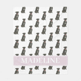 ピットブル スタッフィー（ブラック） フリースブランケット