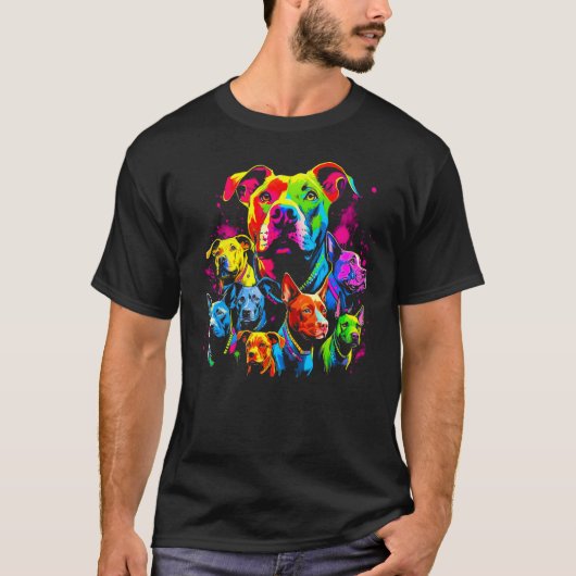 ピットブル ドッグ ラブ ファミリー Tシャツ (正面)