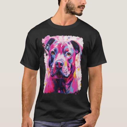 ピットブル ピンク Tシャツ (正面)