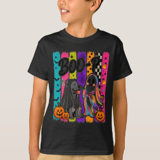 ピットブル ブー P ゴースト ノーズ プス Halloween ドッグ ラバー Tシャツ