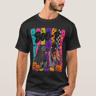 ピットブル ブー P ゴースト ノーズ プス Halloween ドッグ ラバー Tシャツ
