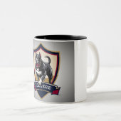 ピットブル：ロゴ ツートーンマグカップ (正面右)