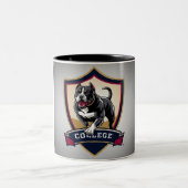 ピットブル：ロゴ ツートーンマグカップ (中央)